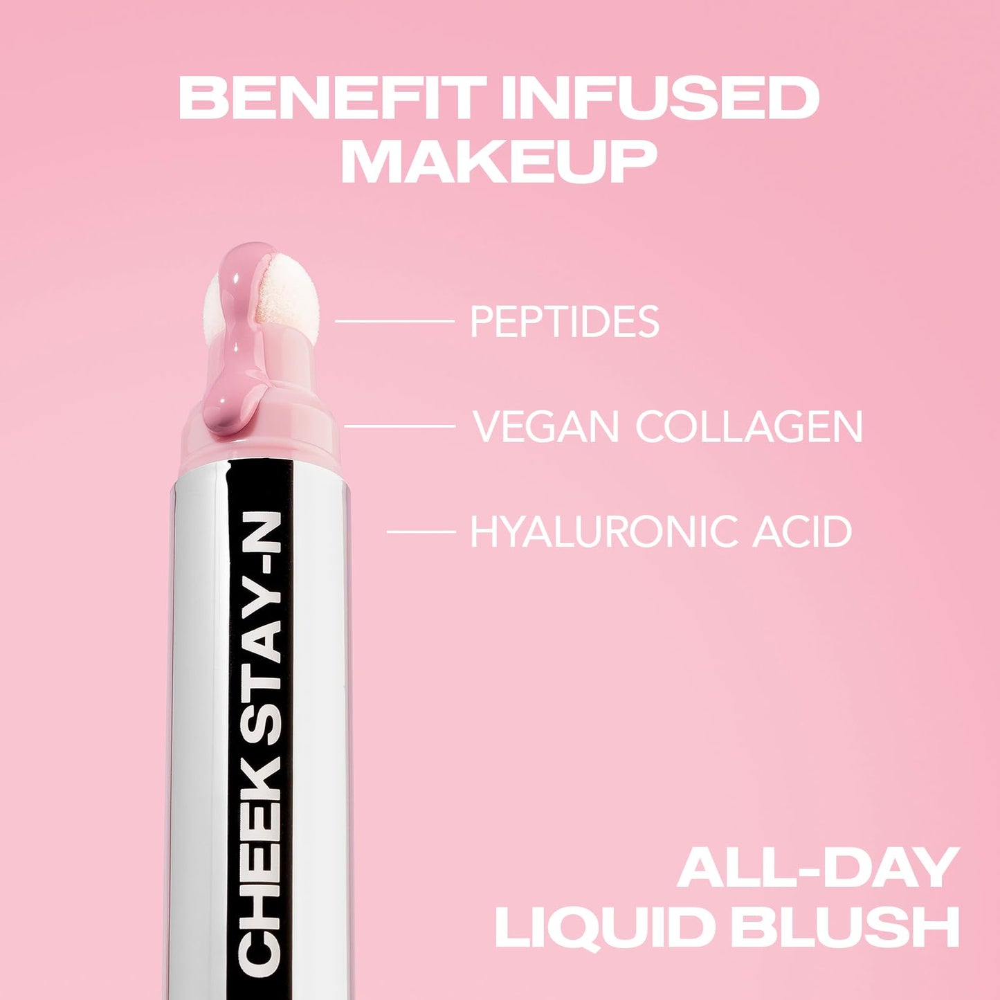 Sacheu Cheek STAY-N Liquid Blush for Cheeks — High Pigment, Buildable, Lightweight Cream Blush for Dewy & Radiant Flushed Cheeks — Long-lasting & Cruelty Free, I'm Flirty