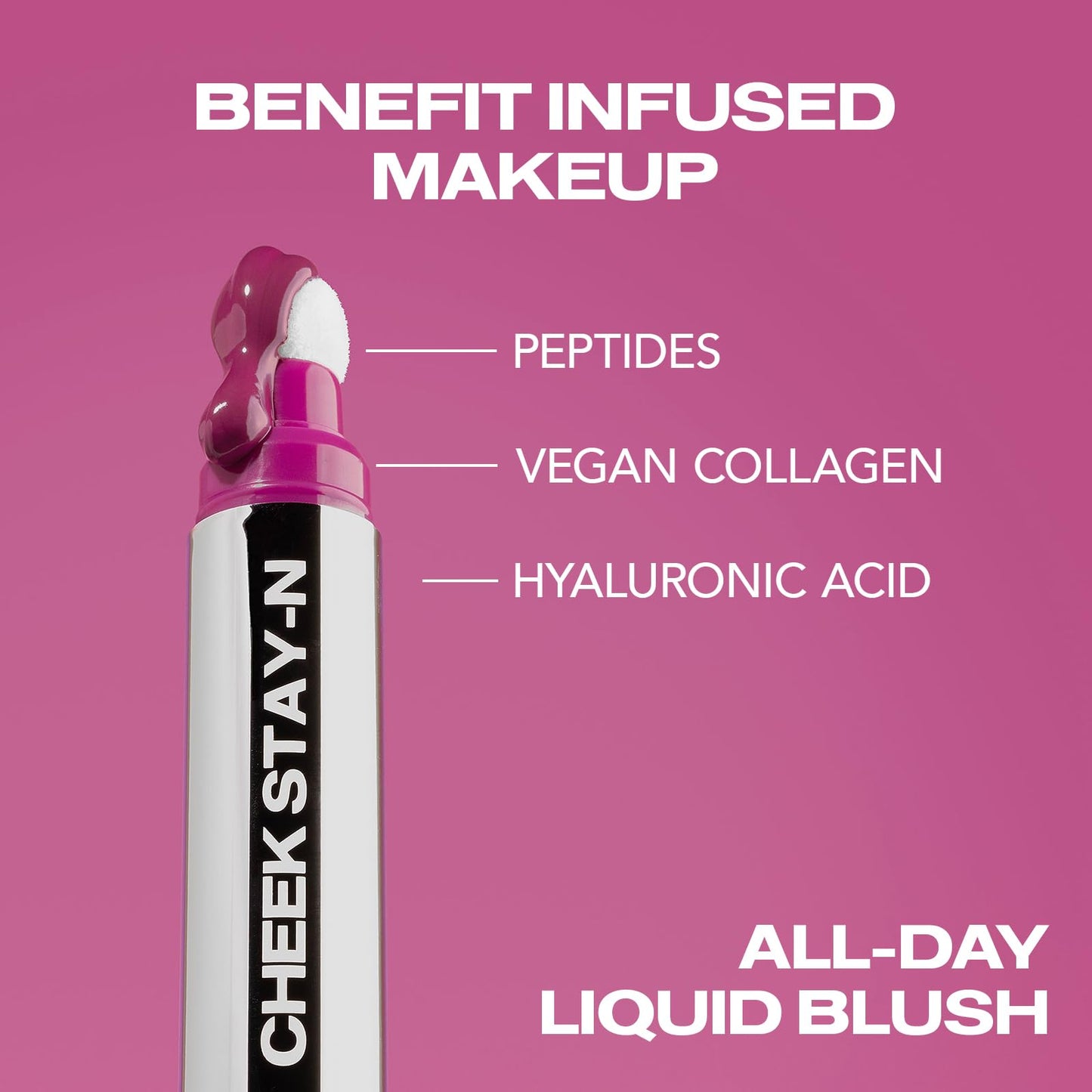 Sacheu Cheek STAY-N Liquid Blush for Cheeks — High Pigment, Buildable, Lightweight Cream Blush for Dewy & Radiant Flushed Cheeks — Long-lasting & Cruelty Free, I'm Flirty
