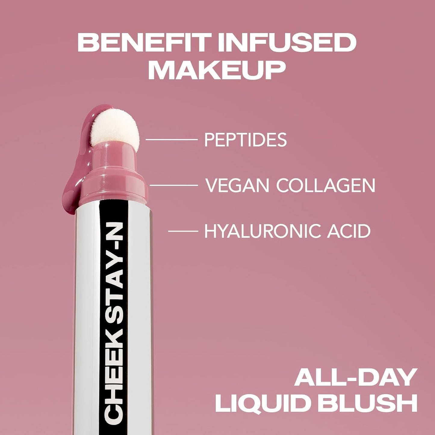 Sacheu Cheek STAY-N Liquid Blush for Cheeks — High Pigment, Buildable, Lightweight Cream Blush for Dewy & Radiant Flushed Cheeks — Long-lasting & Cruelty Free, I'm Flirty