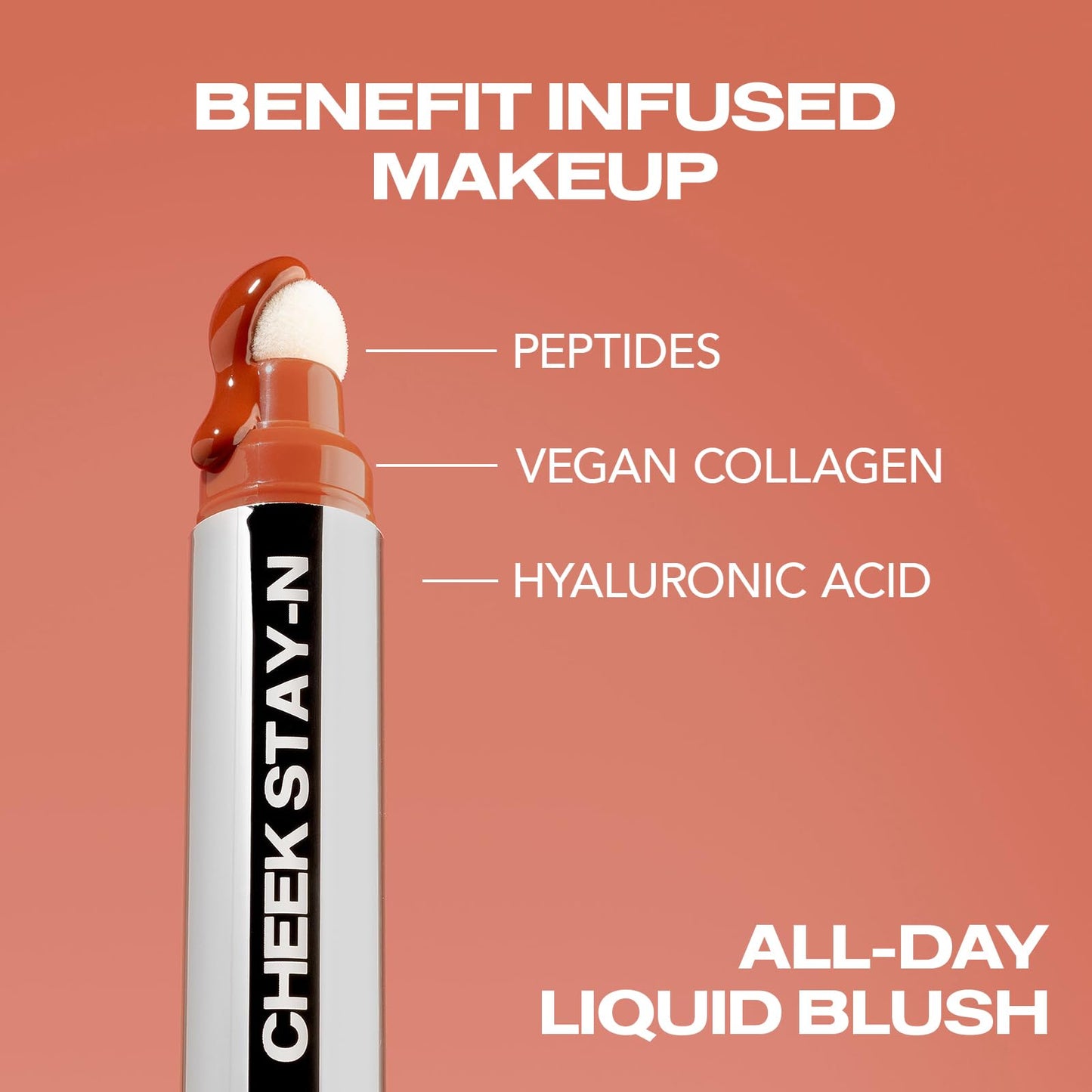 Sacheu Cheek STAY-N Liquid Blush for Cheeks — High Pigment, Buildable, Lightweight Cream Blush for Dewy & Radiant Flushed Cheeks — Long-lasting & Cruelty Free, I'm Flirty