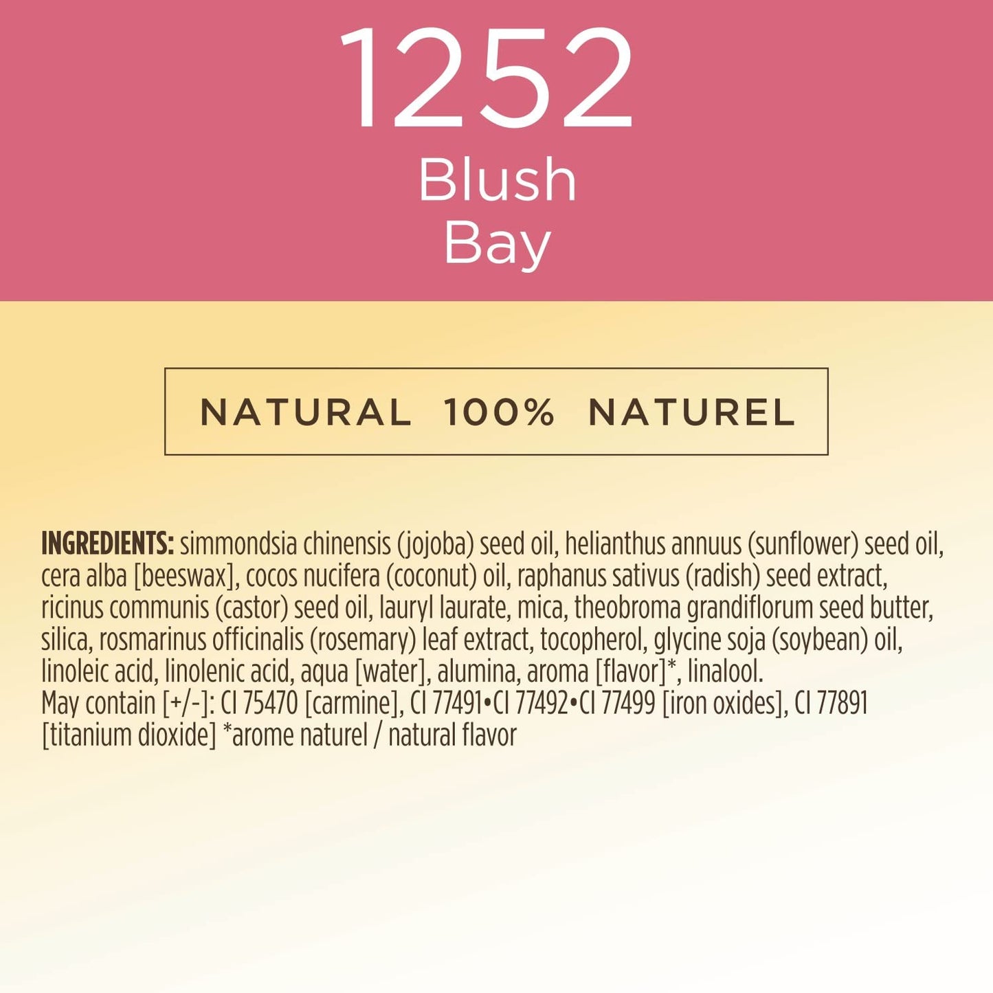 Burts Bees 100% Natural All Aglow Lip & Cheek Stick, Blush Bay - 1 Tube