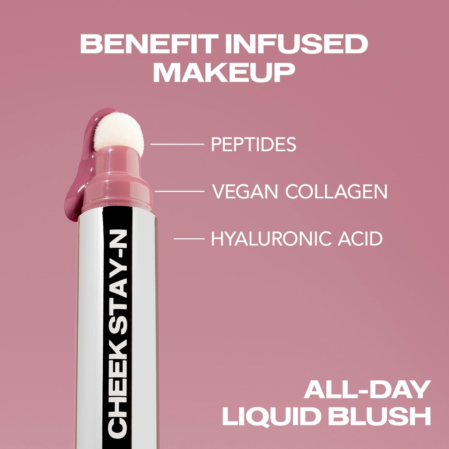Sacheu Cheek STAY-N Liquid Blush for Cheeks — High Pigment, Buildable, Lightweight Cream Blush for Dewy & Radiant Flushed Cheeks — Long-lasting & Cruelty Free, I'm Flirty