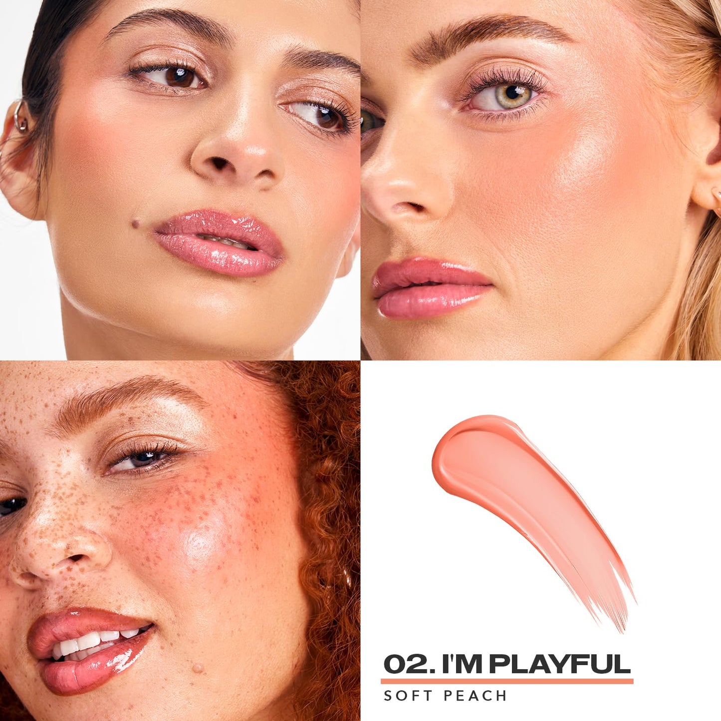 Sacheu Cheek STAY-N Liquid Blush for Cheeks — High Pigment, Buildable, Lightweight Cream Blush for Dewy & Radiant Flushed Cheeks — Long-lasting & Cruelty Free, I'm Flirty